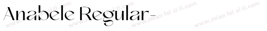 Anabele Regular字体转换